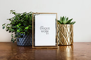 Gold Frame Mockup 3x2 Portrait#A, a Print Template by Julia Jane Creative (Thumbnail 1 of 5)