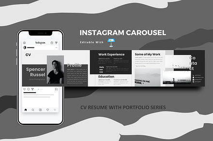Pro cv resume keynote carousel, a Social Media Template by rivatxfz