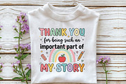 Thank You Teacher Sublimation PNG, a Seasonal Illustration by DreamPrint404 (Thumbnail 2 of 6)