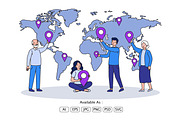 Global Location Mapping Illustration, a Person Illustration by Partikusi Design (Thumbnail 2 of 3)