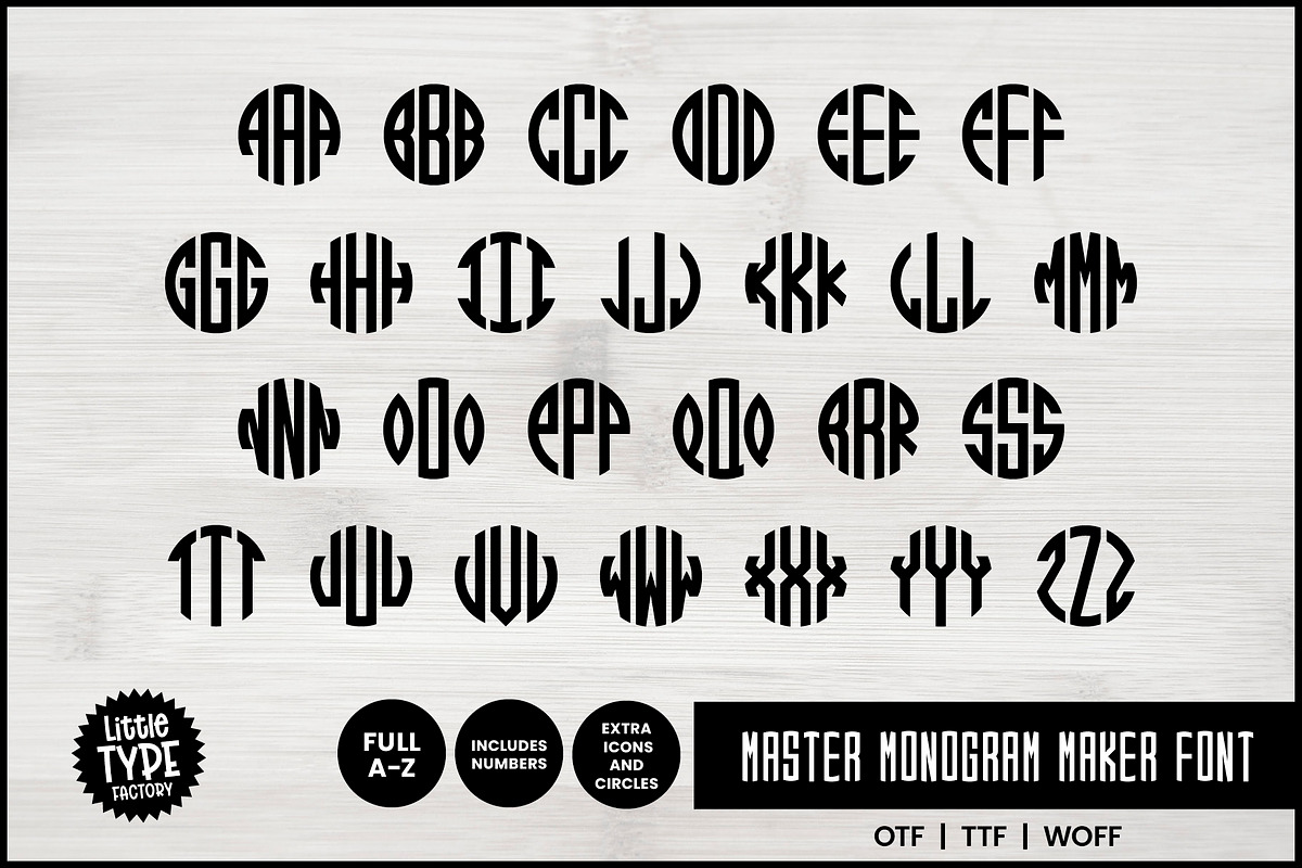 MASTER MONOGRAM | Round Monogram Font