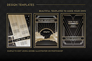 Art Deco Flyer Templates Vol 1, a Decorative Illustration by Wingsart Studio (Thumbnail 3 of 5)