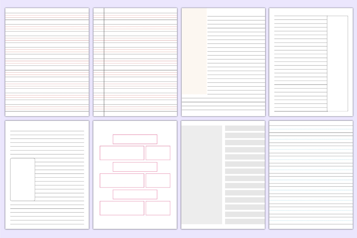Ultimate Notebook Paper Bundle Canva, a Stationery Template by Mustafiz (Photo 3 of 9)