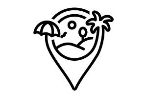 Vacation sabbatical black icon, an Outline Icon by Creative priyanka