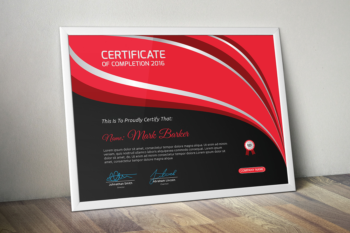 Certificate Word | PSD | AI, a Stationery Template by Curve Design (Photo 2 of 3)