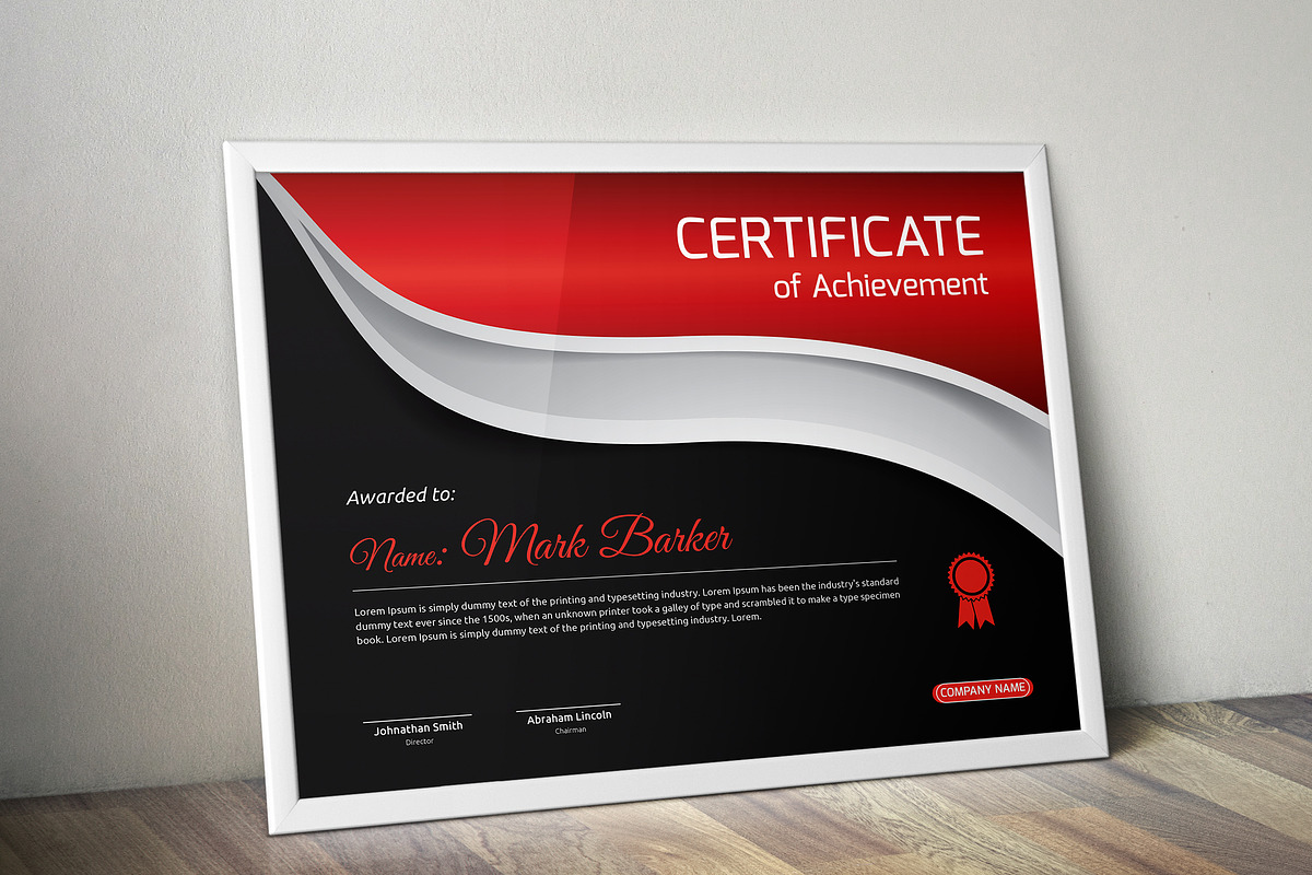 Certificate Word | PSD | AI, a Stationery Template by Curve Design (Photo 4 of 6)