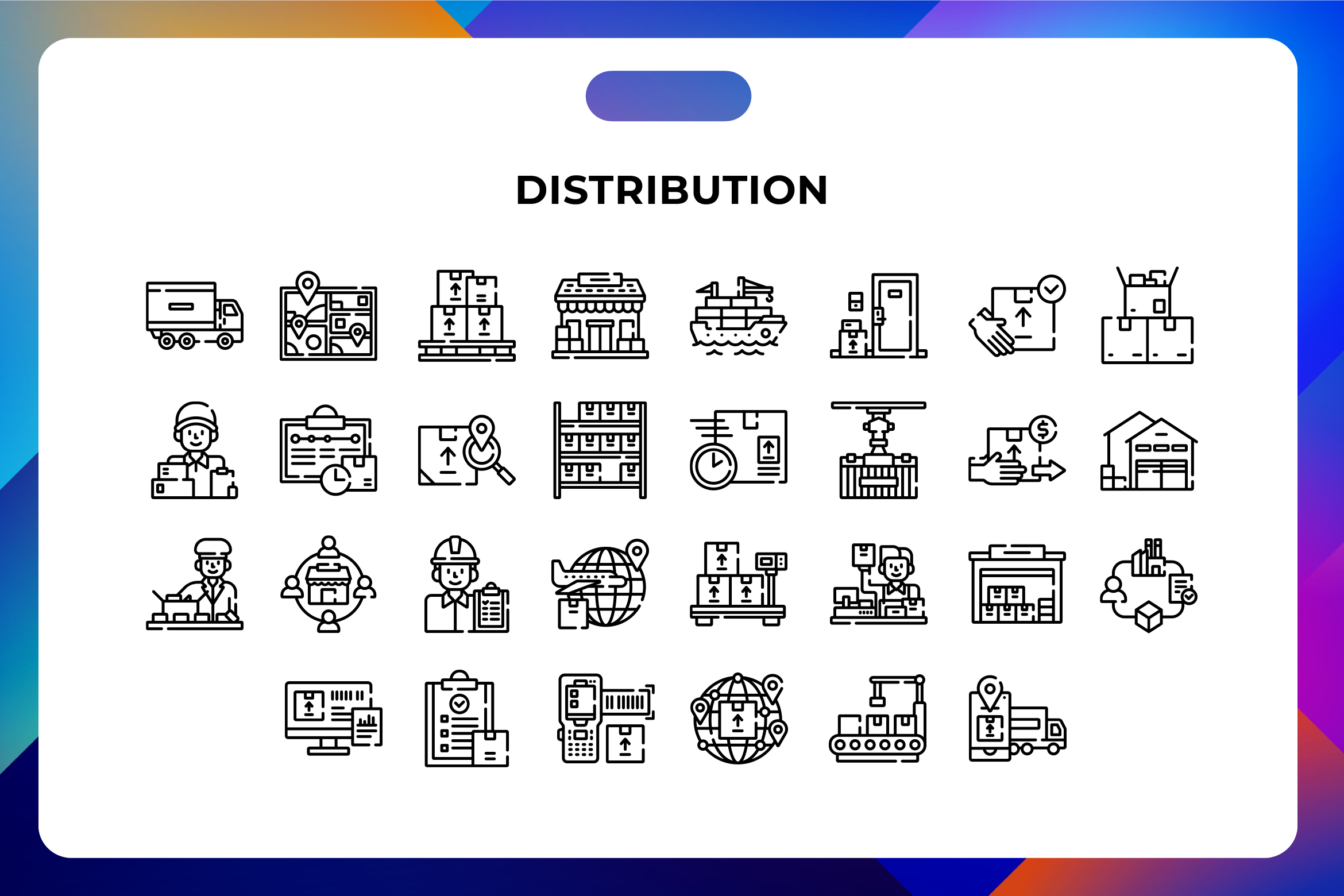 Distribution Icons, an Icon by Wencory