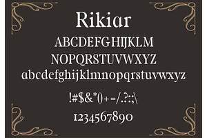 Rikiar Gothic Font