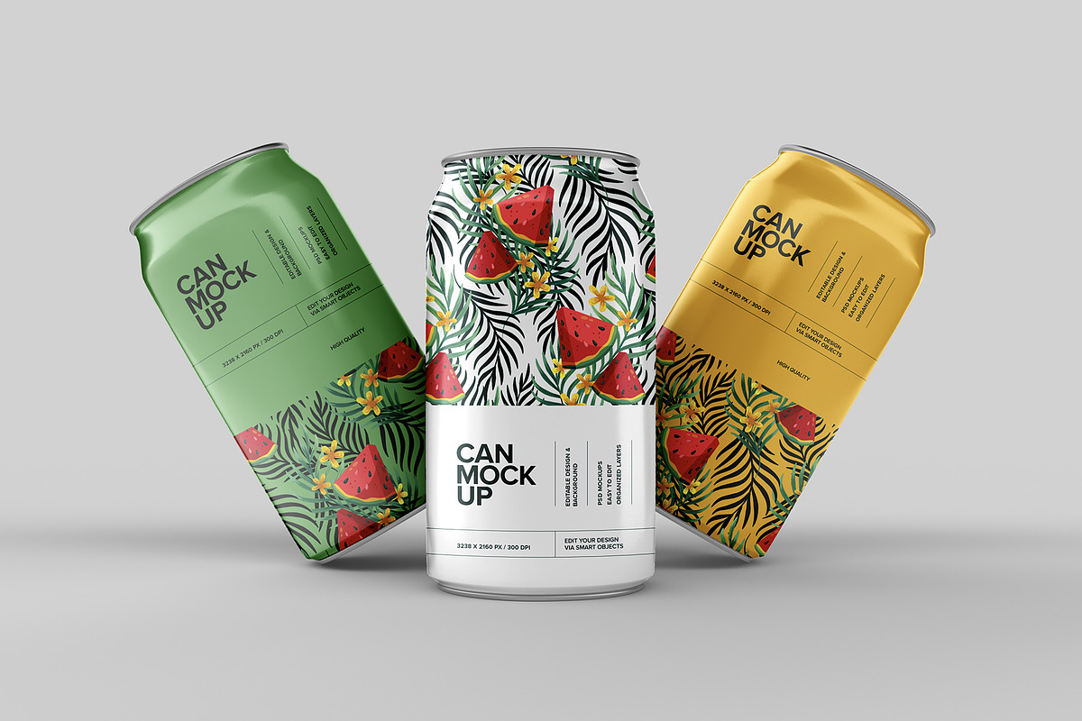 Soda Can Mockup Set, a Cups & Container Mockup by dpi (Photo 16 of 20)