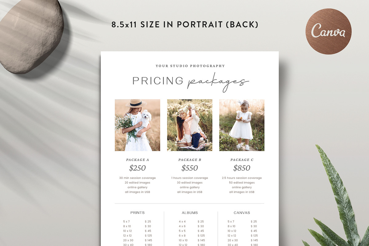Pricing Guide Template PG023, a Flyer Template by Bellenity Design (Photo 4 of 4)