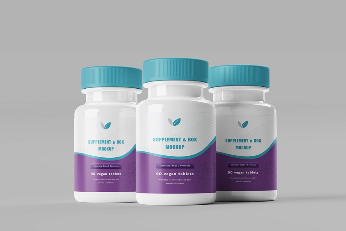 Supplement & Box Mockup, an Advertising Mockup by Tokobeta (Photo 4 of 7)
