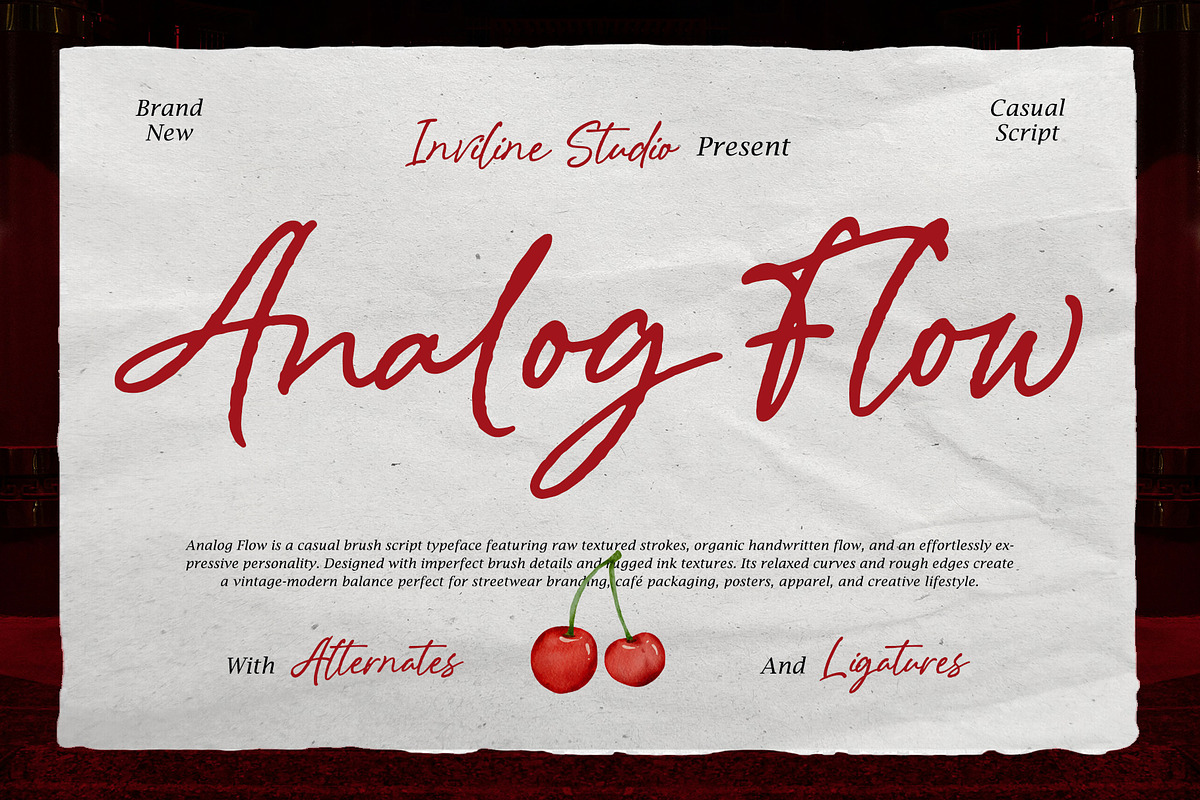Analog Flow - Casual Brush Script, a Script Font by Inviline.co (Photo 1 of 10)
