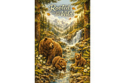 Bear Family Wall Art, a Background Graphic by LaseredNinja (Thumbnail 1 of 3)