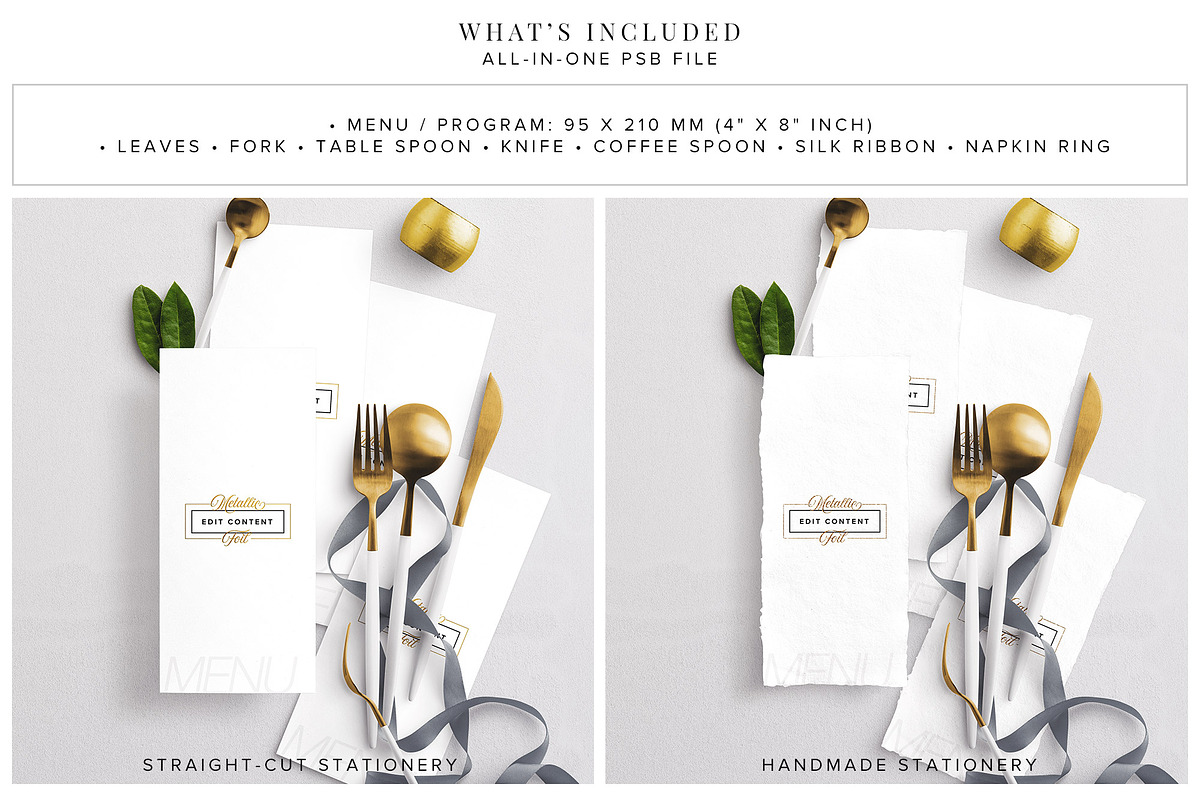 Menu / Program Mockup, a Print Template by Custom Scene (Photo 2 of 7)