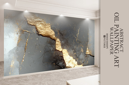 Abstract oil painting art set