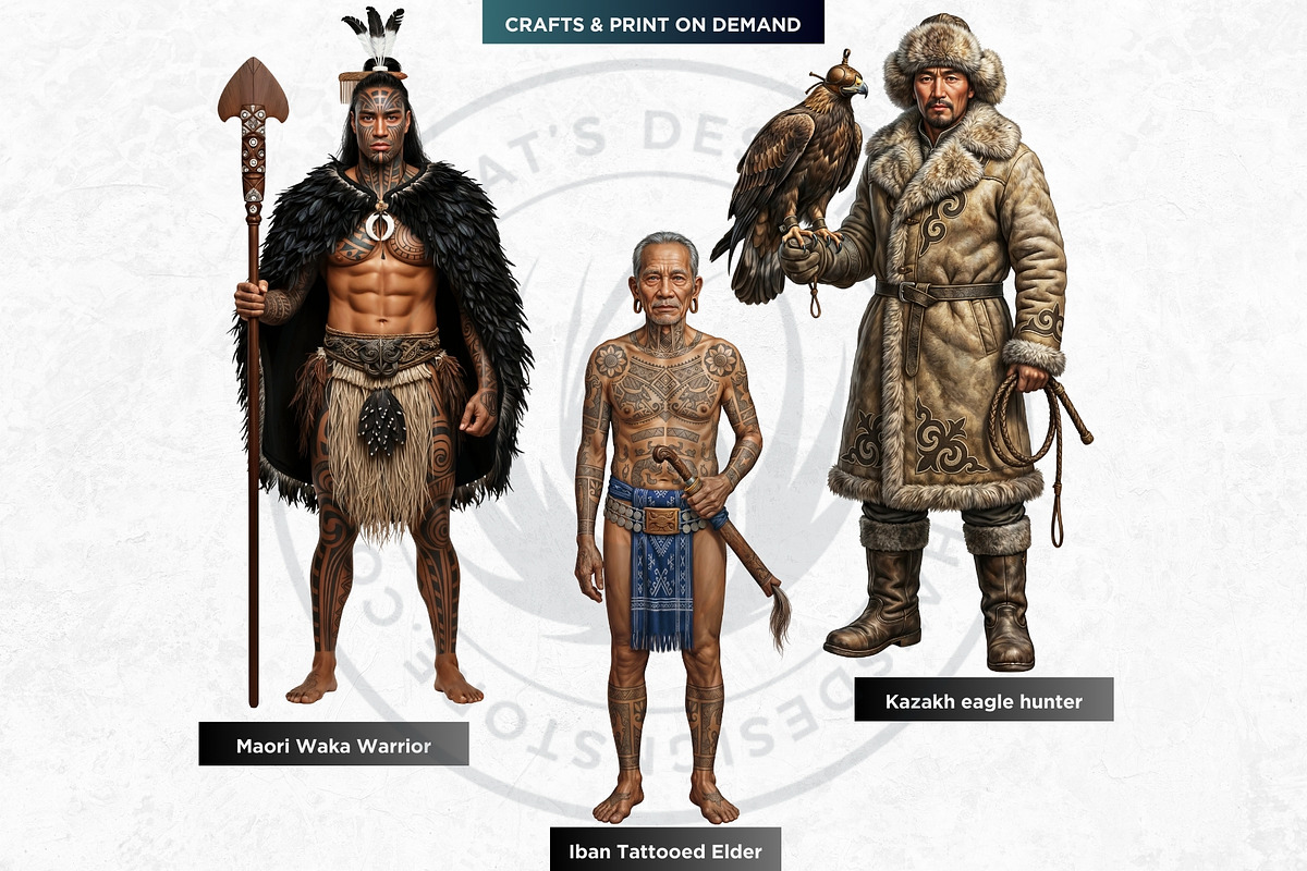 Traditional Folks World Cliparts, a Person Illustration by ThatsDesignArt (Photo 4 of 17)