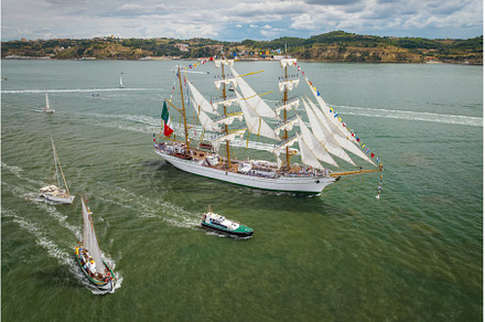 Tall ships sailing in Tagus river, a Transportation Photo by f9photos
