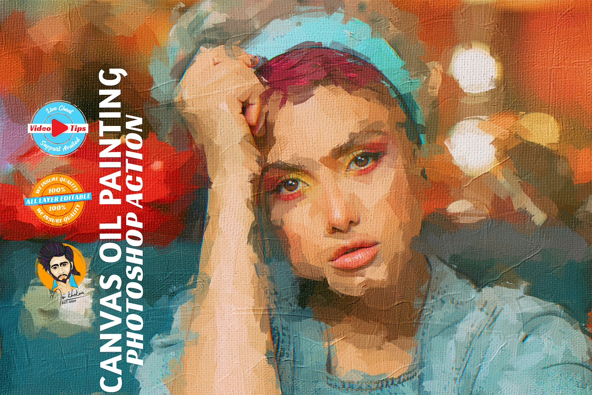 Canvas Oil Painting, an Action Add-On by MRI STUDIO (Photo 1 of 16)