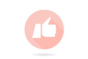 Flat Icon With Thumb Up, an Icon by FineArtStudio (Thumbnail 1 of 3)