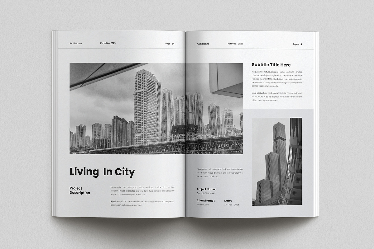 Architecture Portfolio Layout, a Brochure Template by Cleffon_Graphic_Studio (Photo 5 of 6)