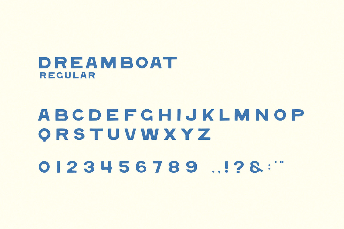 Dreamboat | Dual-Weight Display Type, a Sans Serif Font by Taylor Penton (Photo 4 of 5)