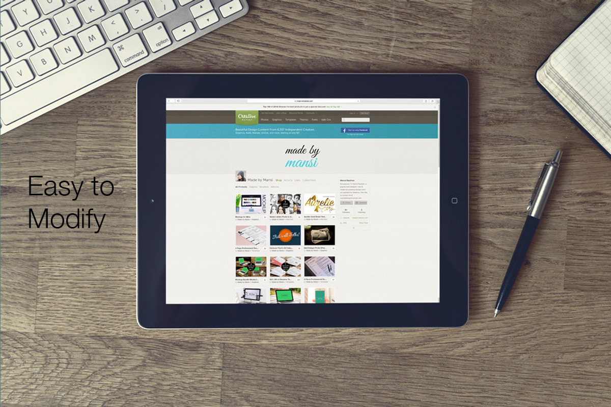 Mockup for iPad, an iPad Mockup by Made by Mancie (Photo 3 of 4)
