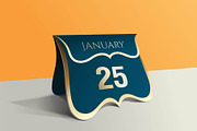 FULL EDITABLE DATE CALENDAR MOCKUP, a Product Mockup by M6 Gallery (Thumbnail 2 of 4)
