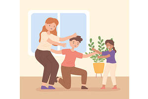 couple and adopted girl, a Person Illustration by studiogstock