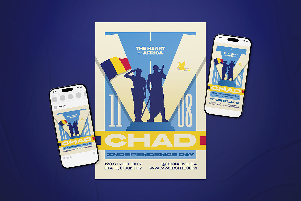 Chad Independence Day Flyer Set, a Flyer Template by The Good Store (Photo 1 of 2)
