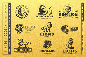 Lion logo set