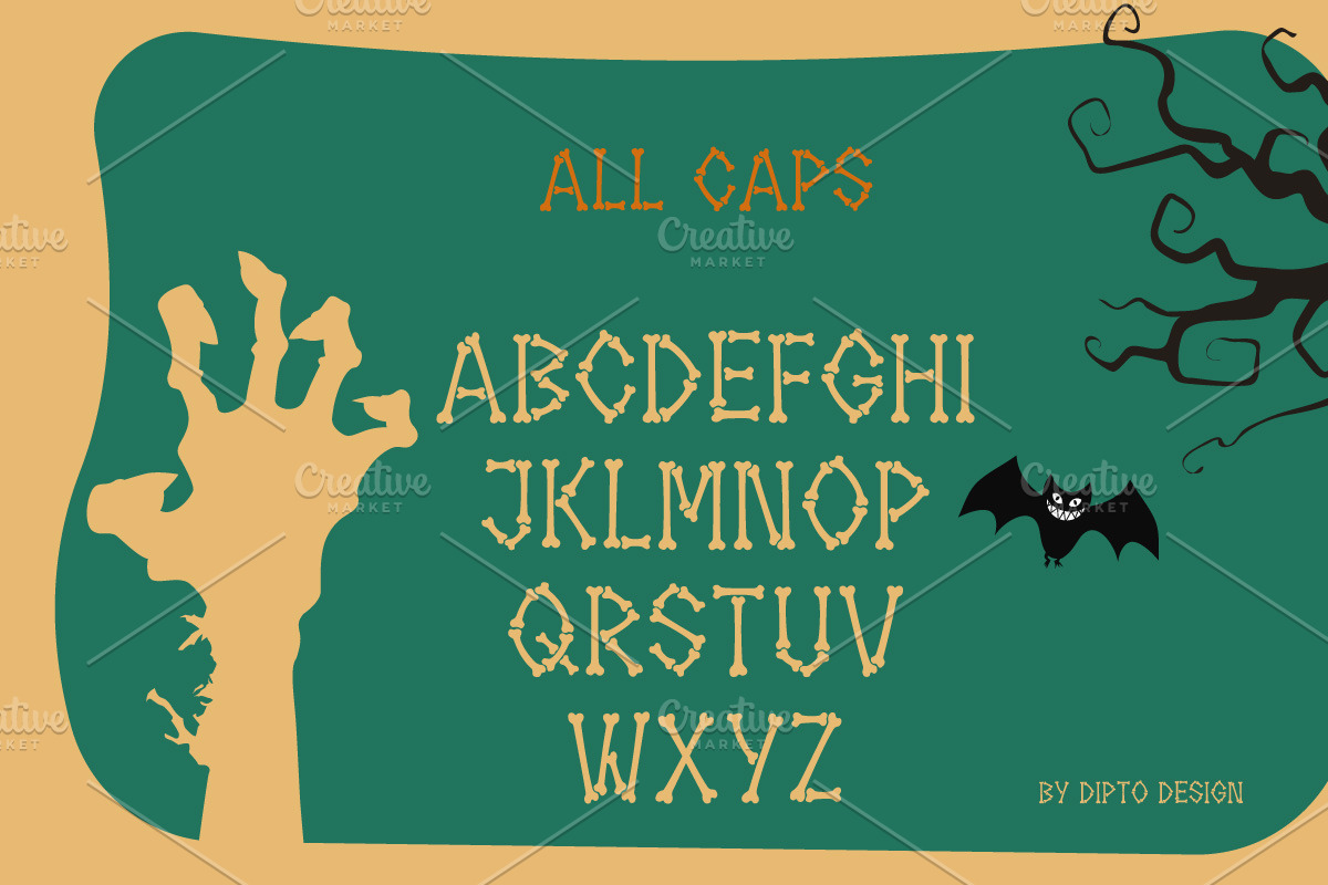 Hallowebons - Spooky typeface, a Sans Serif Font by Dipto design (Photo 2 of 6)