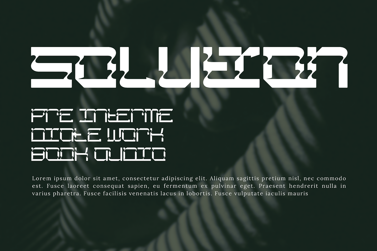 Shaped Spaces - Futuristic Font, a Sans Serif Font by 177Studio (Photo 2 of 8)