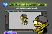 Zombies 2D Game Character Sprites 09, an Illustration by CreativeGameArt (Thumbnail 4 of 4)