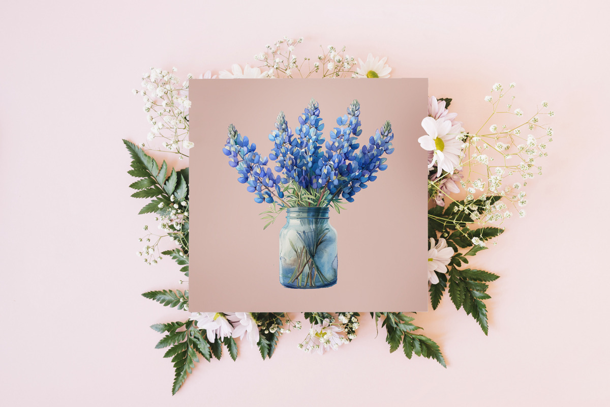 Bluebonnets in Texas Watercolor, an Object Graphic by NeatGrafix (Photo 4 of 10)