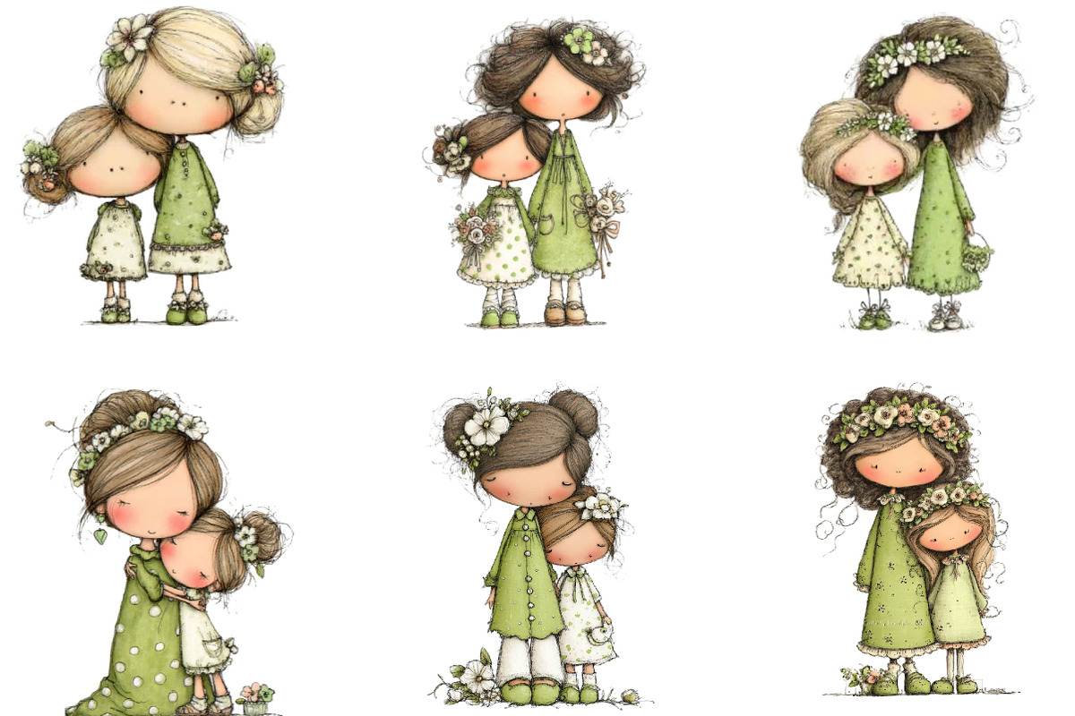 Whimsical Mother’s Day Clipart, a Seasonal Illustration by Designking (Photo 4 of 5)
