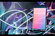 Neon Iphone Mockups Bundle, an iPhone Mockup by As Good As Possible (Thumbnail 10 of 11)