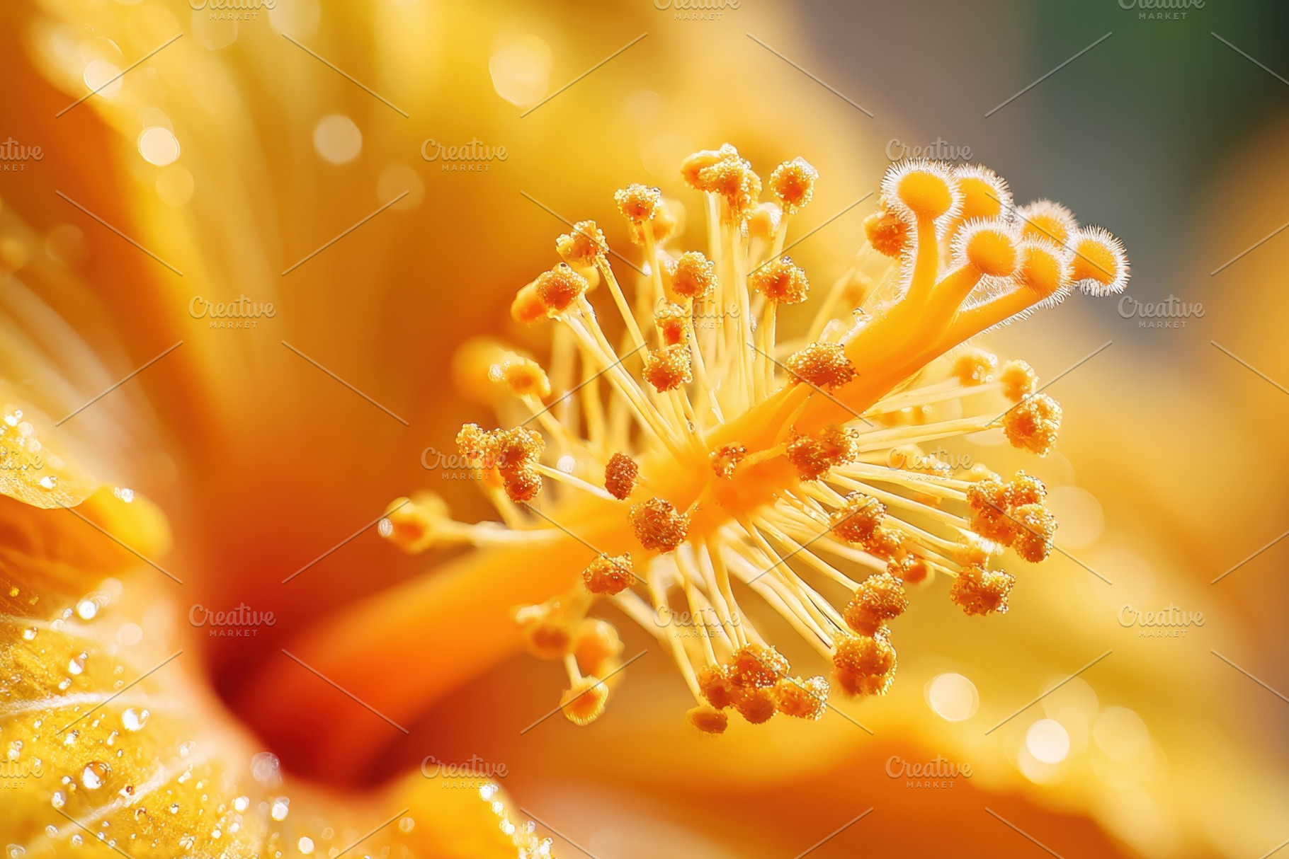 Close-up of a vibrant yellow hibiscus flower, a Nature Photo by AlyaAnd