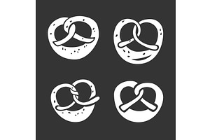 Pretzel Icon Set, Simple Style