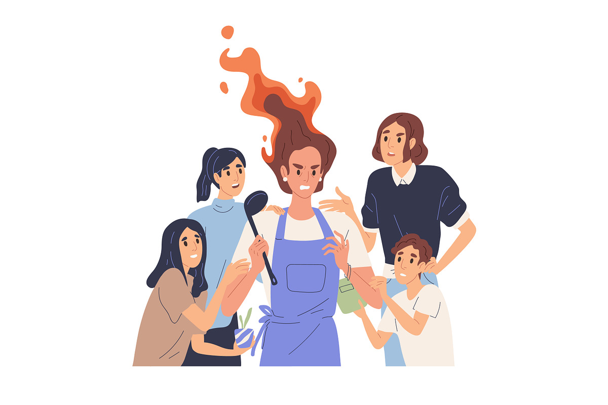 Hard parenting concept set, a Person Illustration by Good Studio (Photo 2 of 5)