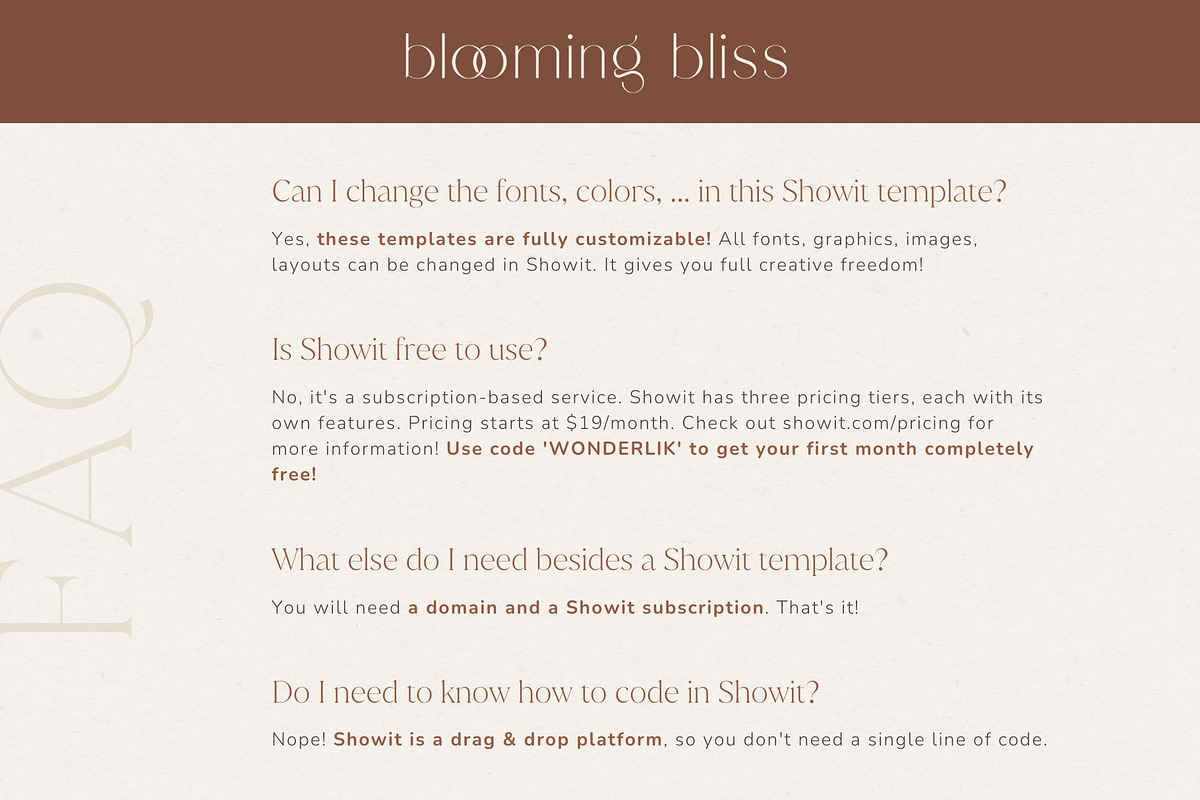 Minimal Boho Showit Template, a Websites & App Template by Wonderlik Webdesign (Photo 8 of 8)