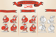 4 Santa Character, an Illustration by LTNG STUDIO (Thumbnail 1 of 3)