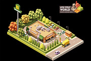 Vector isometric world map elements, an Object Illustration by tele52 (Thumbnail 19 of 39)