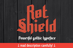 Rot Shield, a Blackletter Font by NREY