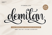 demilan, a Script Font by Essentials Studio (Thumbnail 1 of 10)