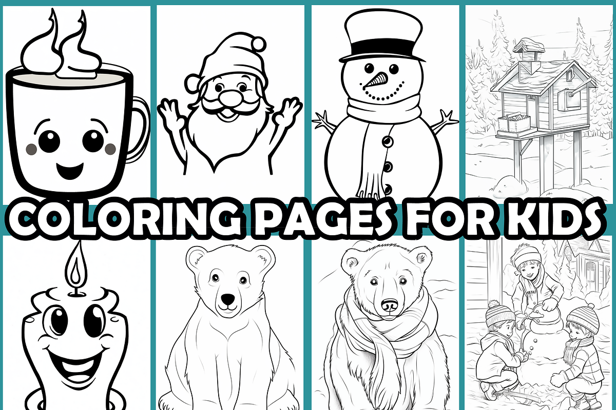 Easy Holiday Coloring Pages For Kids, an Animal Illustration by martinblan (Photo 3 of 4)