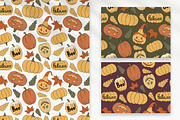 Halloween Seamless Patterns, a Seasonal Illustration by Mari_Caliart (Thumbnail 9 of 15)