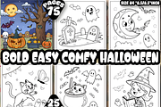 Comfy Halloween Coloring Book, a Seasonal Illustration by Design Station (Thumbnail 1 of 8)