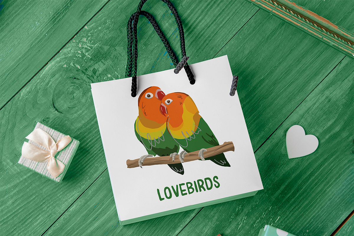 Love is in the Air - Clip Art Set, an Animal Illustration by Tati Bordiu Digital (Photo 2 of 4)