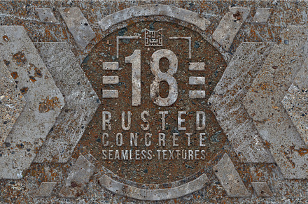 18 RUSTED CONCRETE SEAMLESS TEXTURES