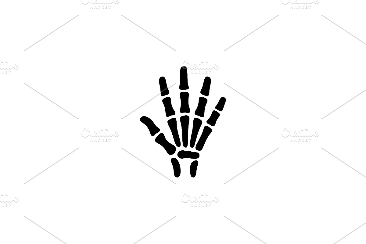 Skeleton Hand Silhouette Vector, an Object Illustration by Vectorium Studio (Photo 1 of 4)